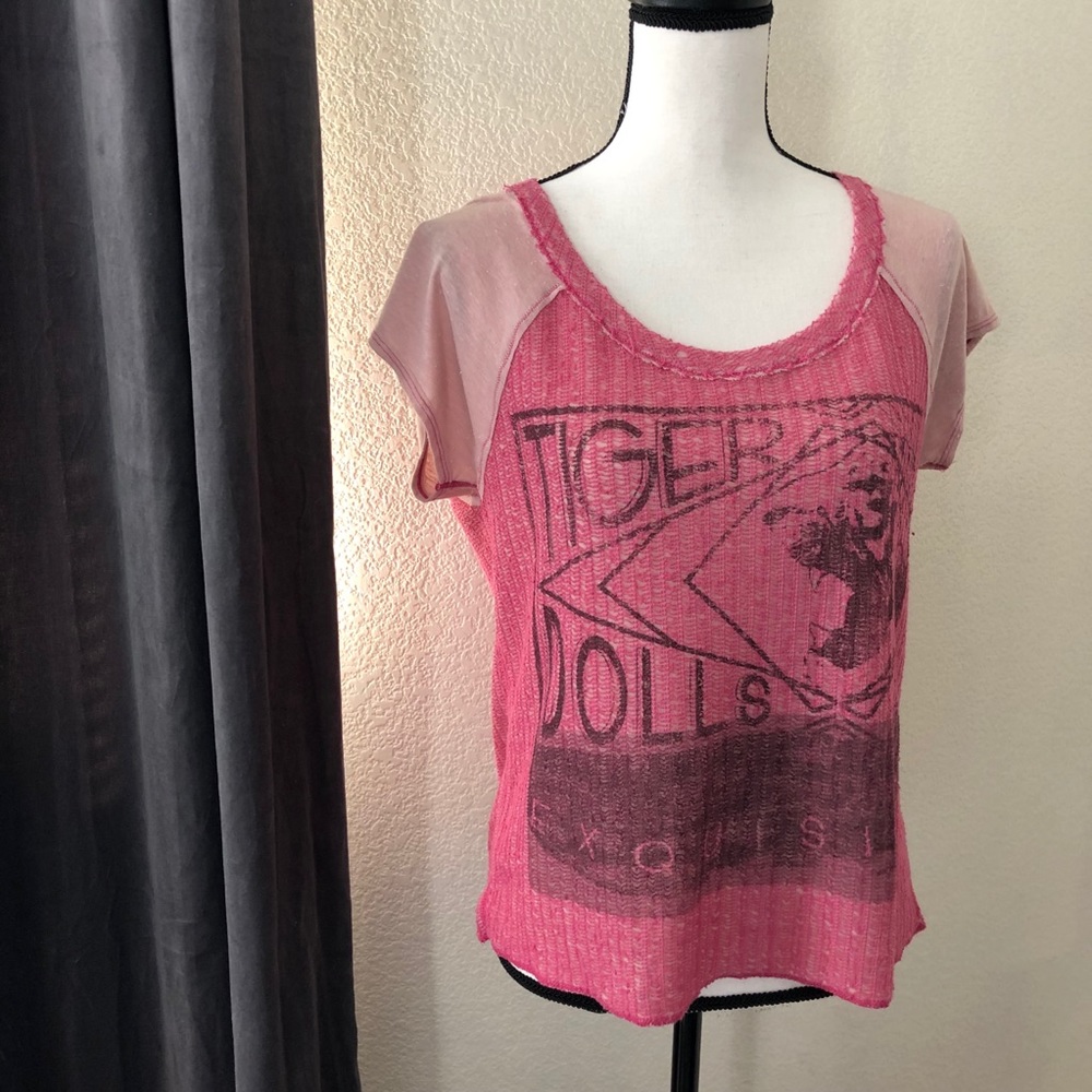 Free People Short Sleeve Blouse